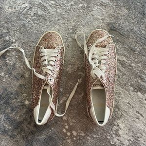 Saint Laurent Rainbow Glitter Platform Sneakers - size 9.5 / 39.5
